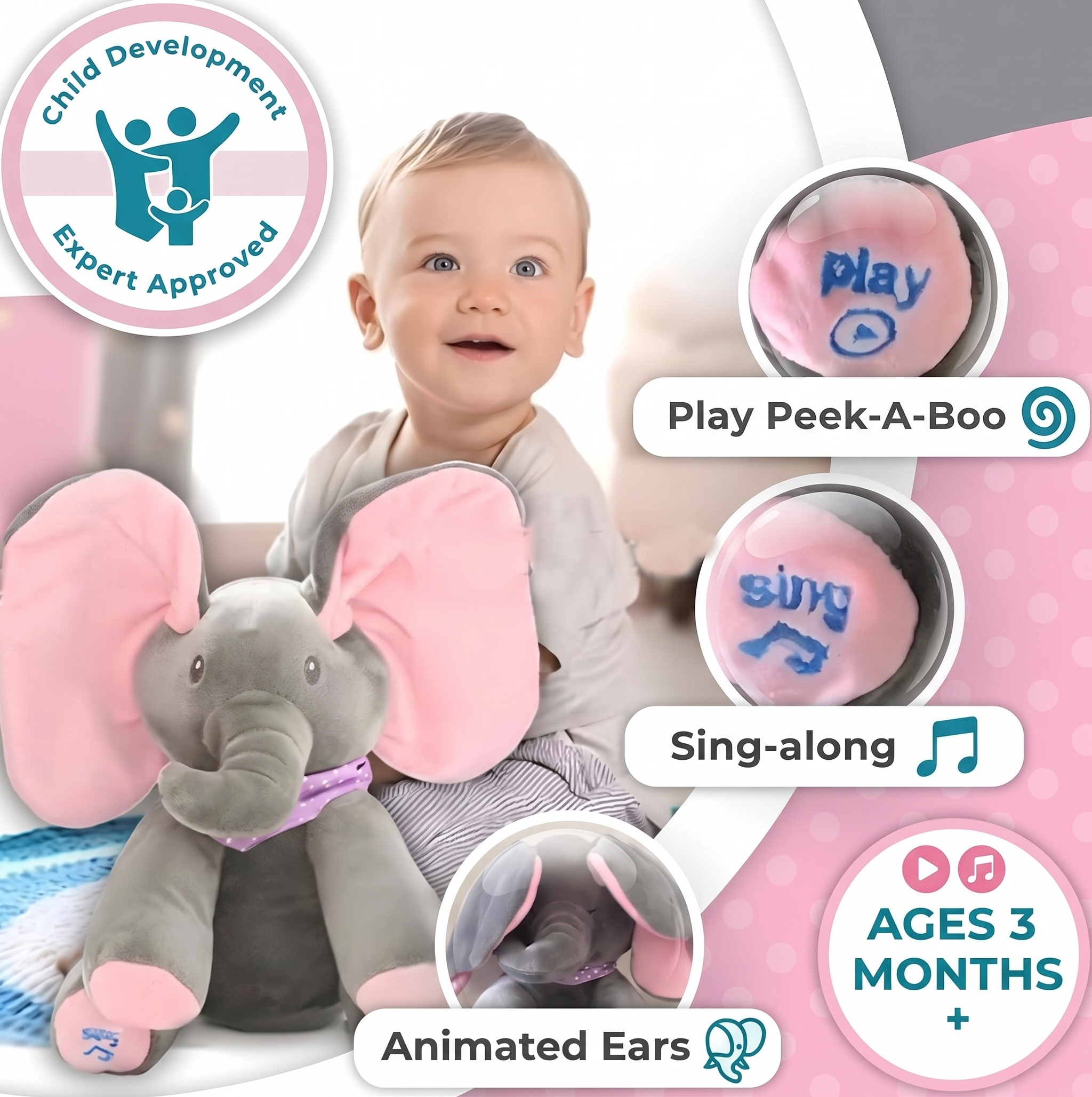 Peek a Boo Elephant Toy